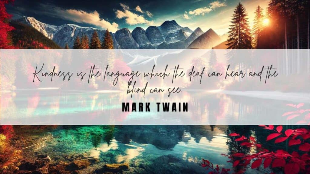 A motivational quotation and illustration from Mark Twain dated September 1, 2024