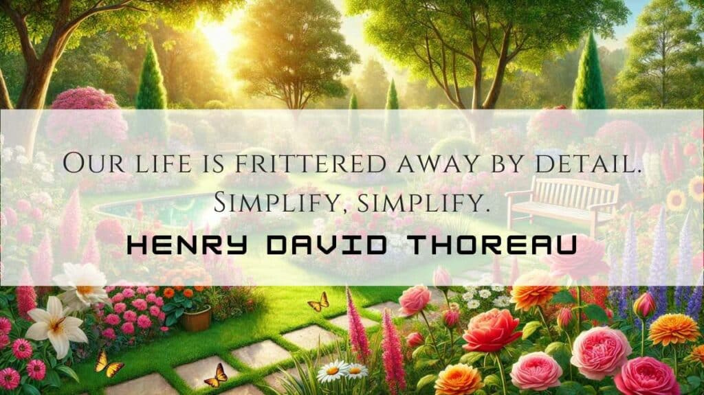 A motivational quotation and illustration from Henry David Thoreau dated September 2, 2024