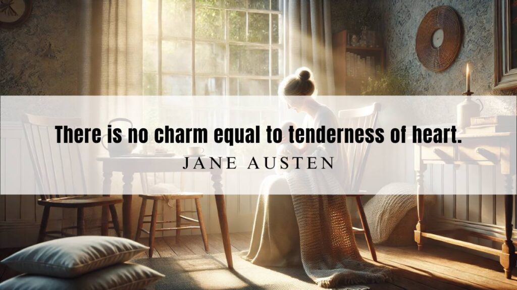 A motivational quotation and illustration from Jane Austen dated October 15, 2024