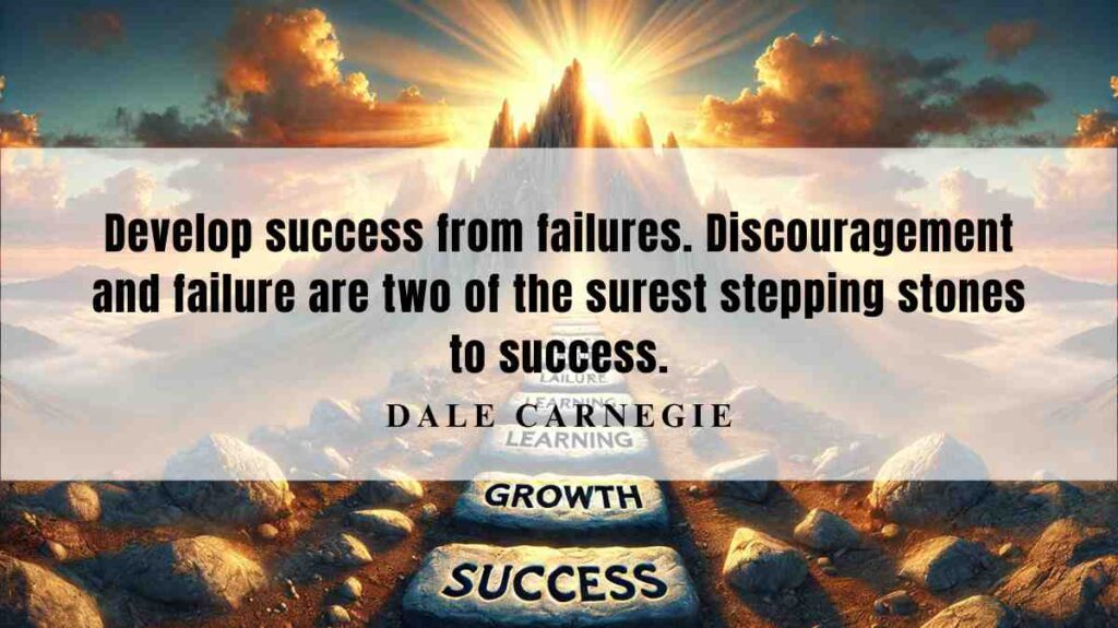 A motivational quotation and illustration from Dale Carnegie dated November 22, 2024