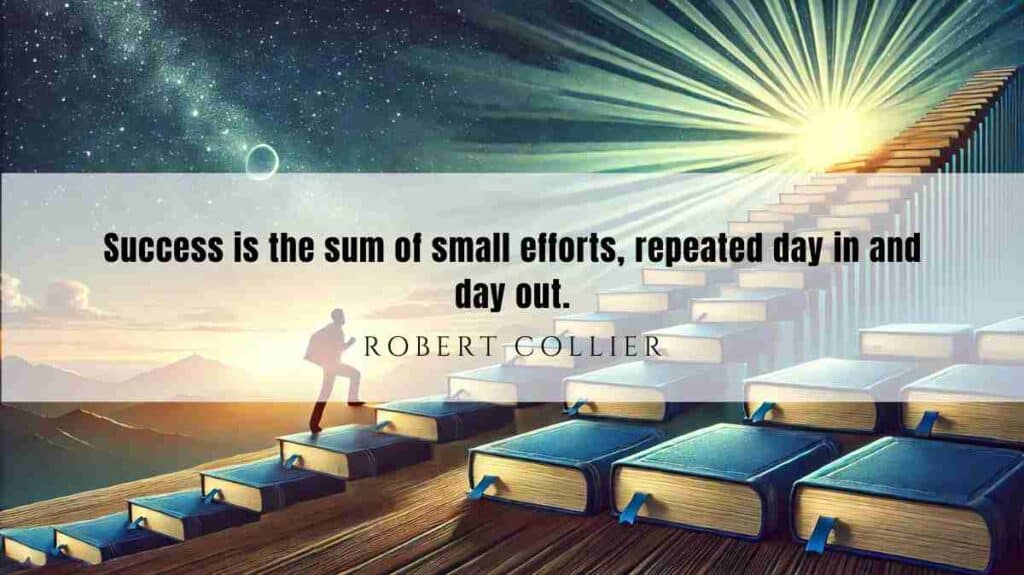 A motivational quote of the Day and illustration from Robert Collier dated February 20th 2025