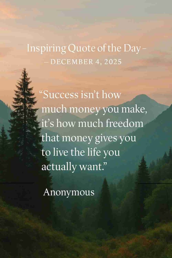 Today's Quote from Anonymous - December 4th 2025